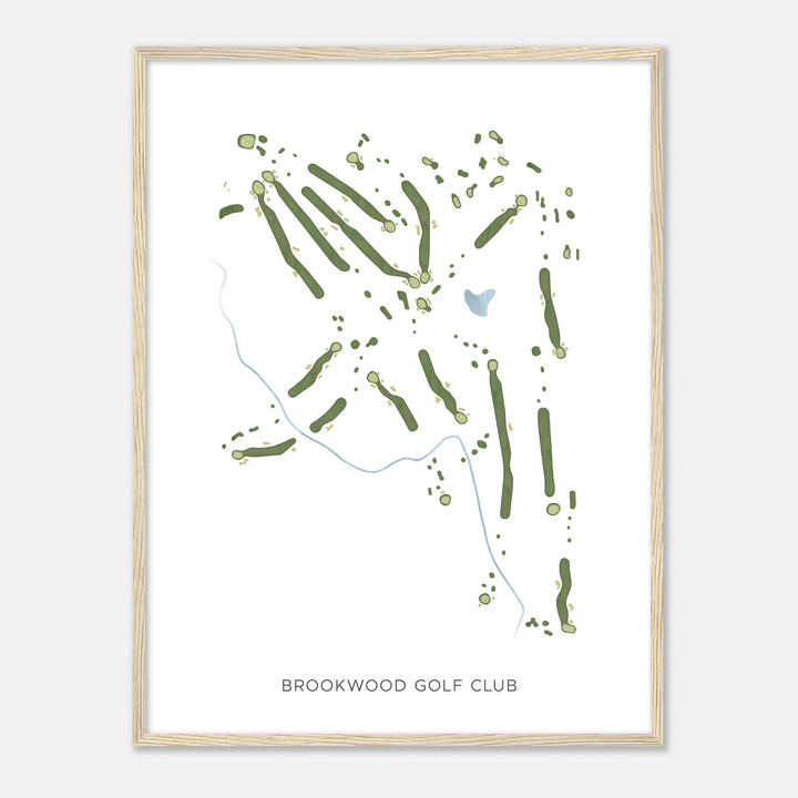 Print of Brookwood Golf Club Modern Map