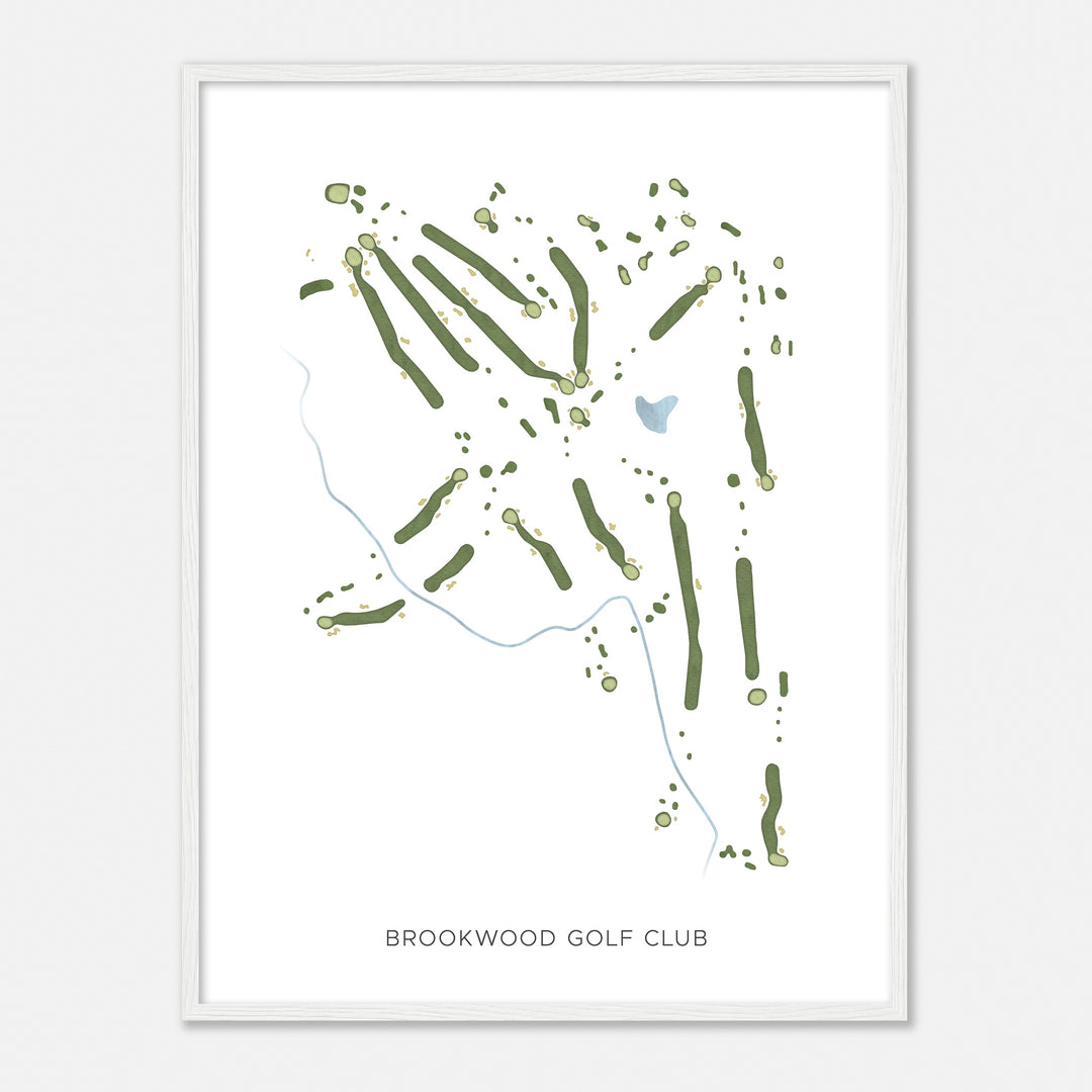 Print of Brookwood Golf Club Modern Map