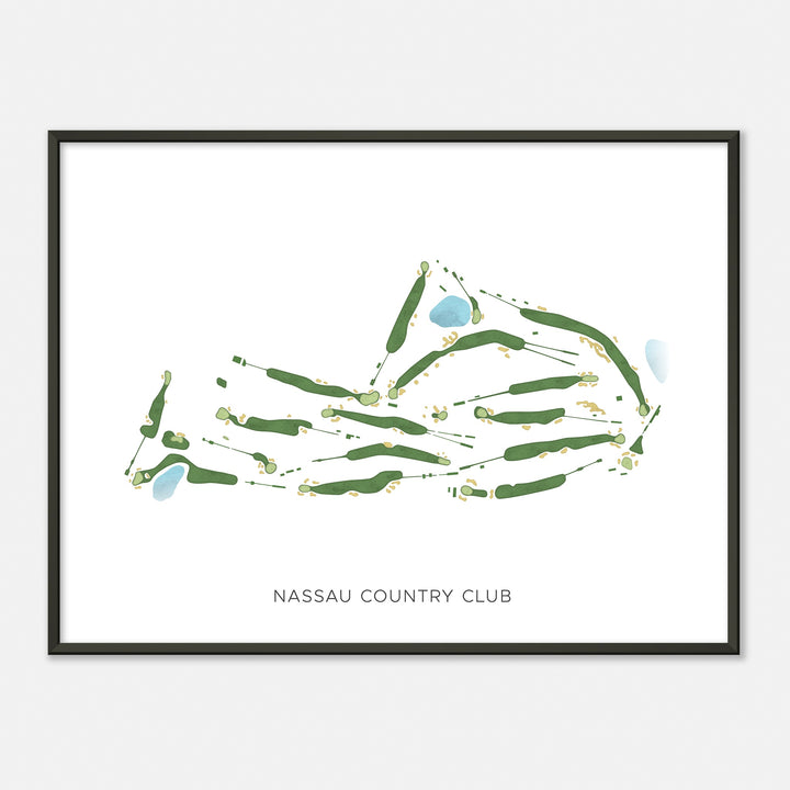 Print of Nassau Country Club Modern Map