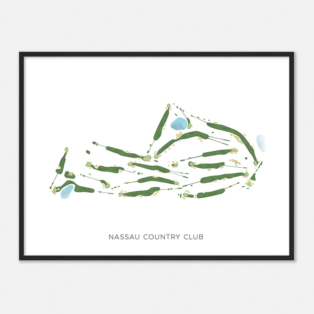 Print of Nassau Country Club Modern Map