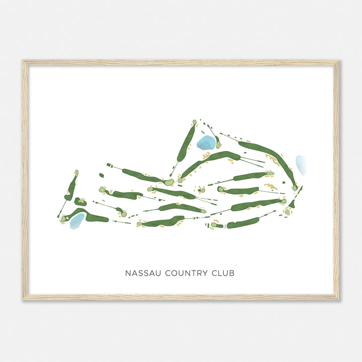 Print of Nassau Country Club Modern Map