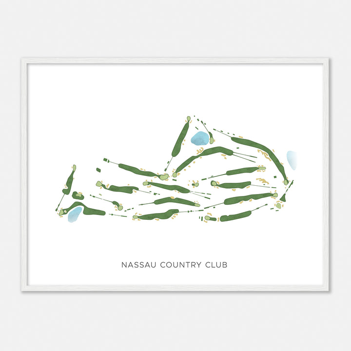 Print of Nassau Country Club Modern Map