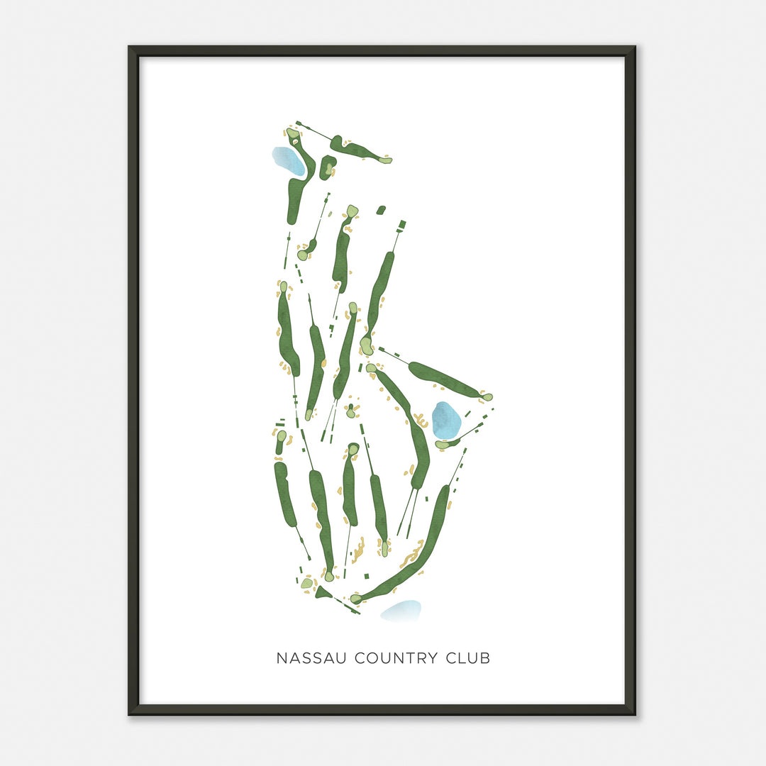Print of Nassau Country Club Modern Map