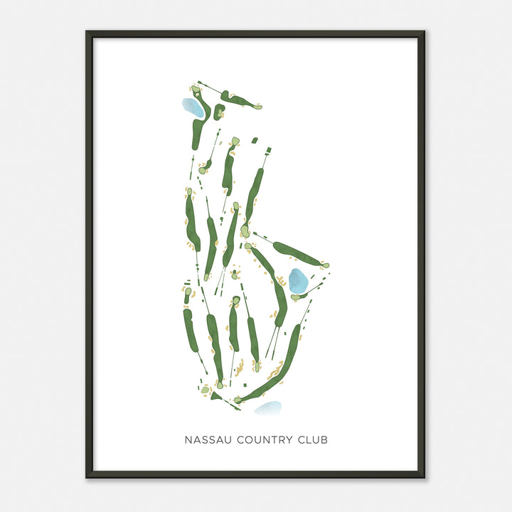 Print of Nassau Country Club Modern Map