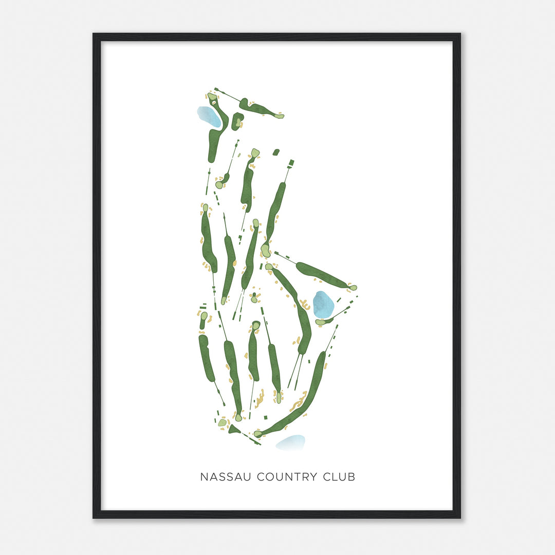 Print of Nassau Country Club Modern Map