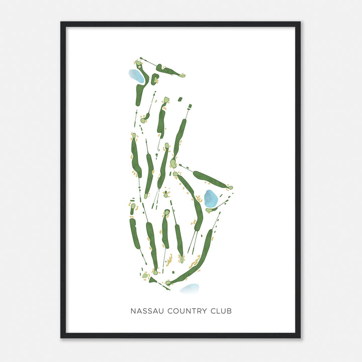 Print of Nassau Country Club Modern Map