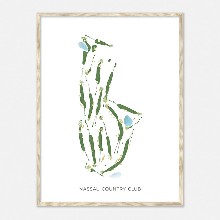 Print of Nassau Country Club Modern Map