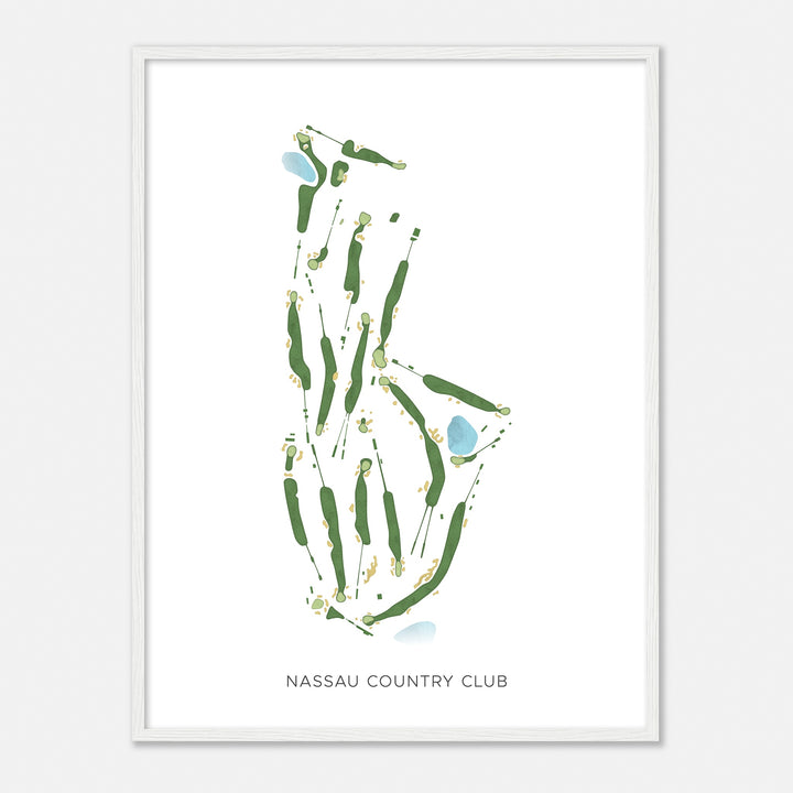 Print of Nassau Country Club Modern Map