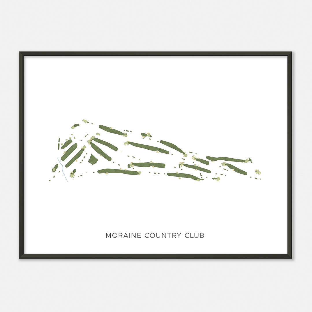 Print of Moraine Country Club Modern Map