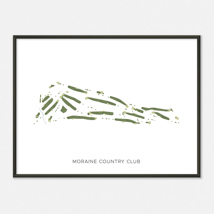 Print of Moraine Country Club Modern Map
