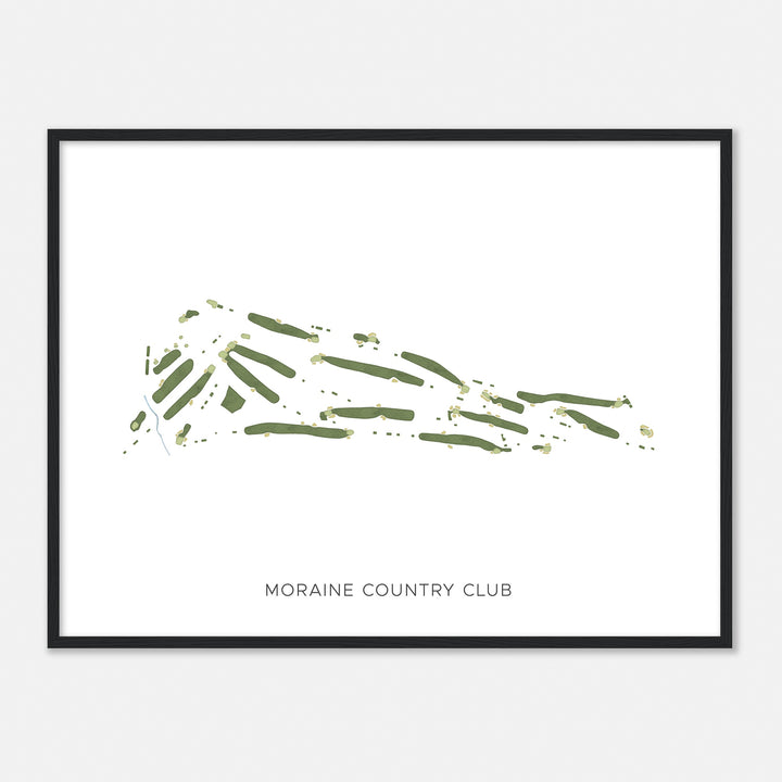 Print of Moraine Country Club Modern Map