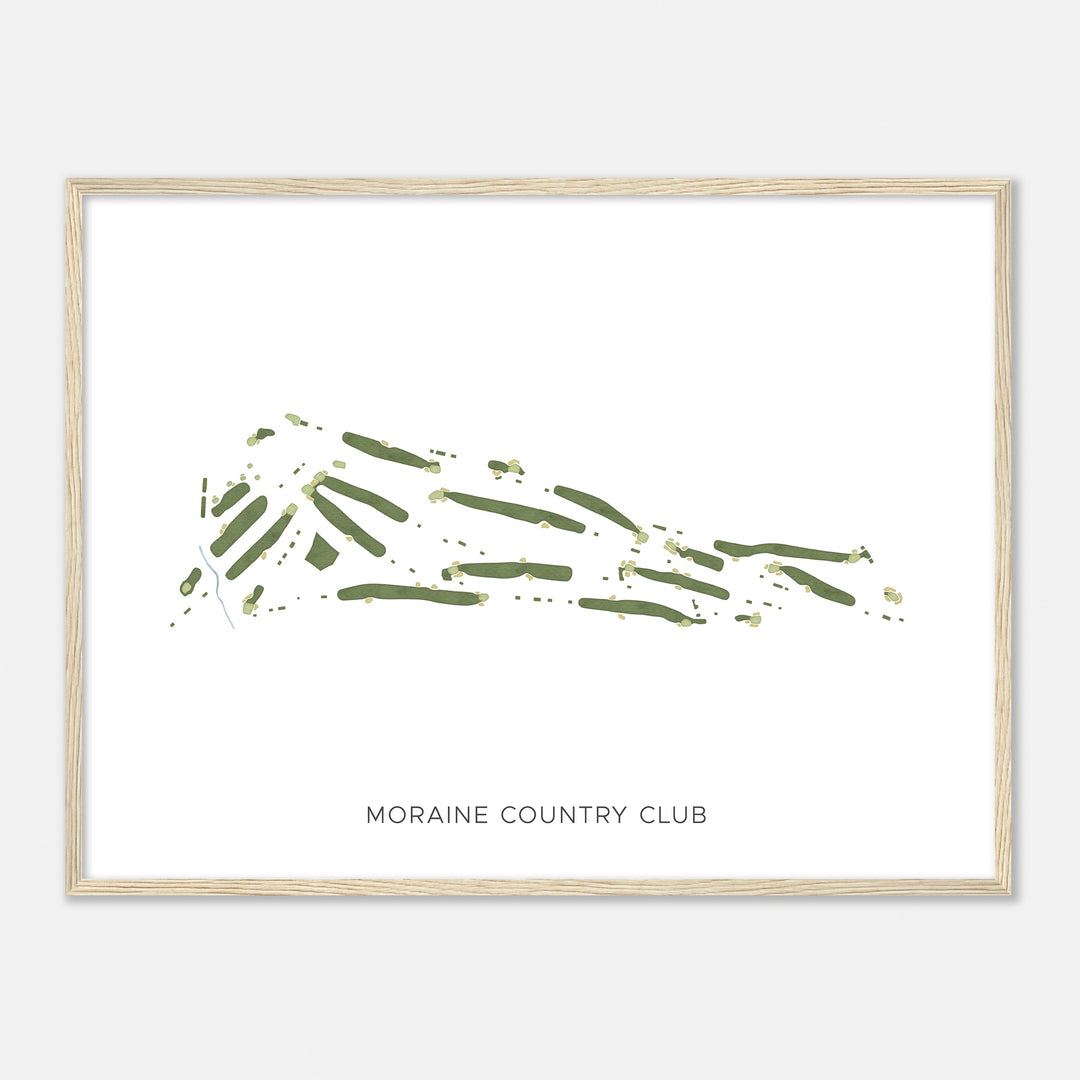 Print of Moraine Country Club Modern Map