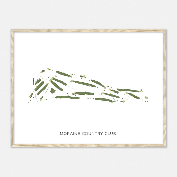Print of Moraine Country Club Modern Map
