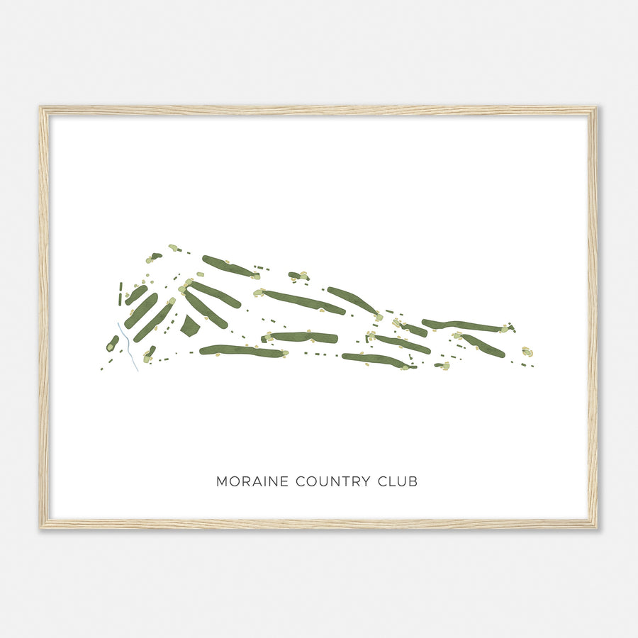 Print of Moraine Country Club Modern Map