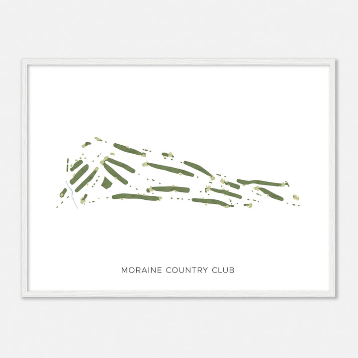 Print of Moraine Country Club Modern Map