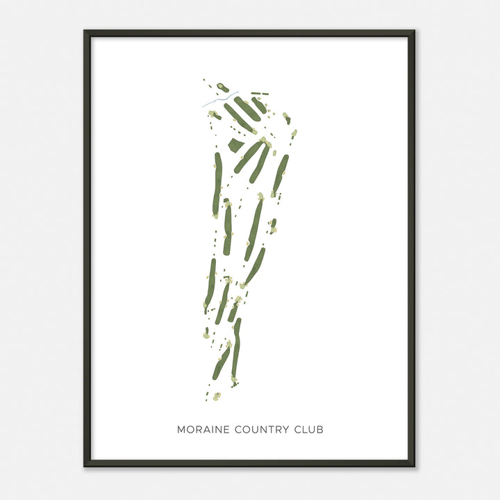 Print of Moraine Country Club Modern Map