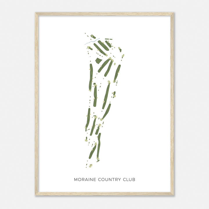 Print of Moraine Country Club Modern Map