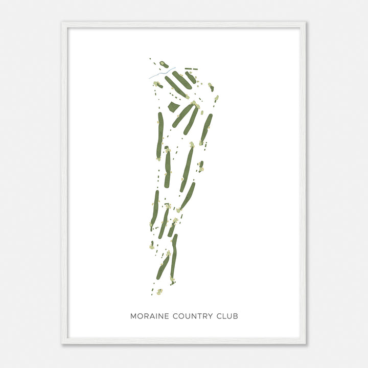 Print of Moraine Country Club Modern Map