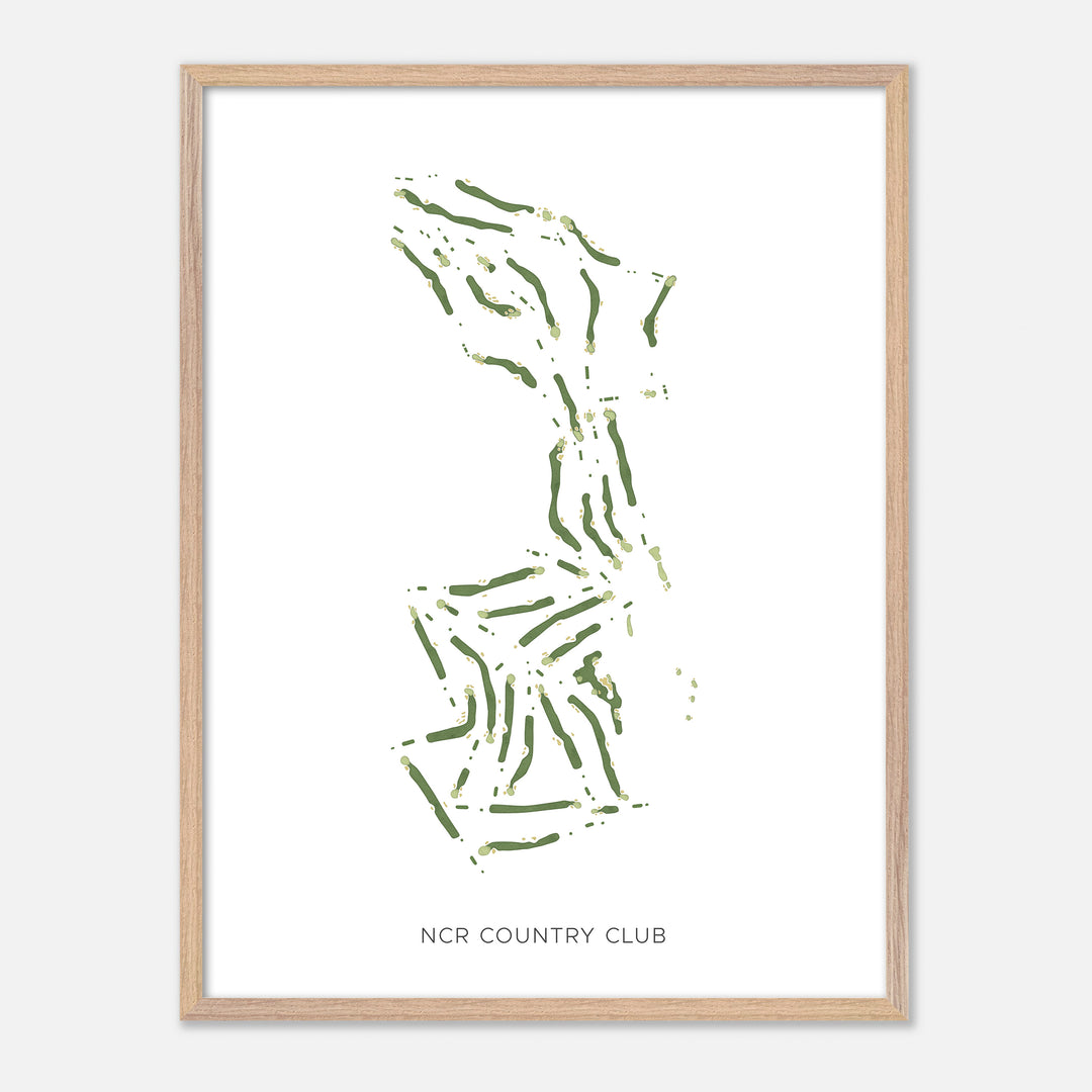 Print of Ncr Country Club Modern Map