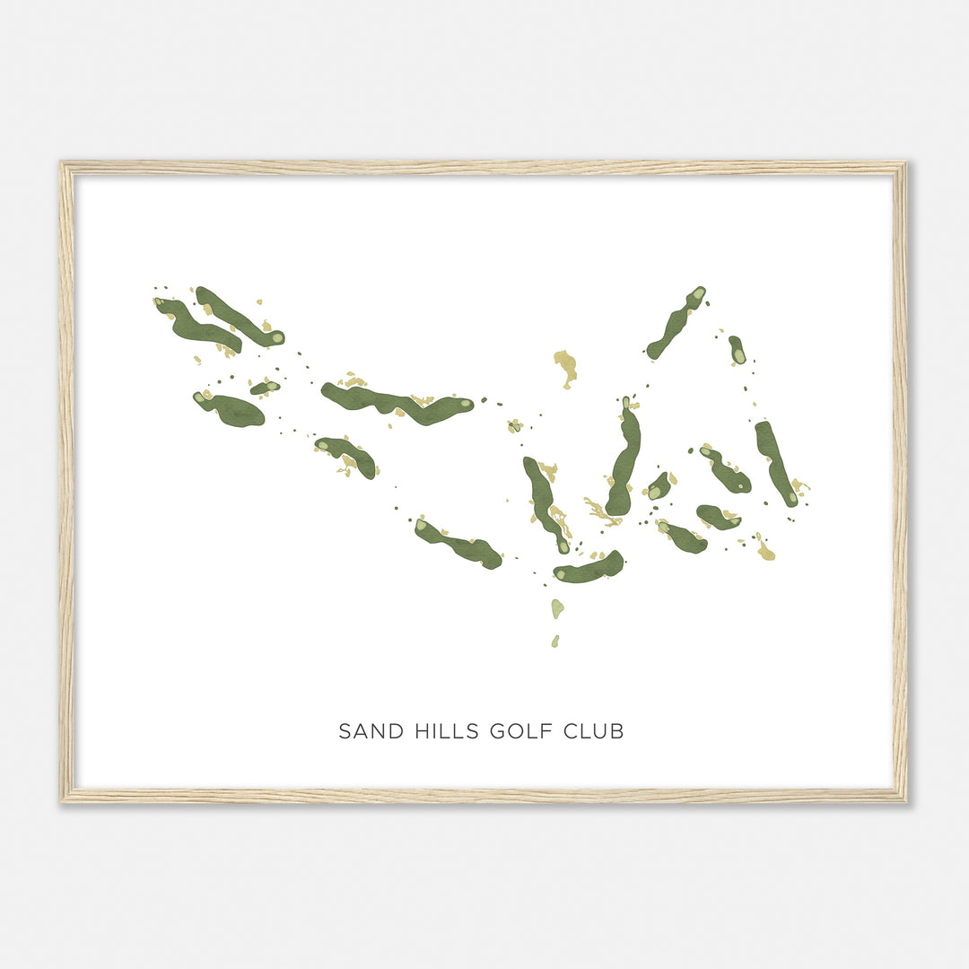 Print of Sand Hills Golf Club Modern Map