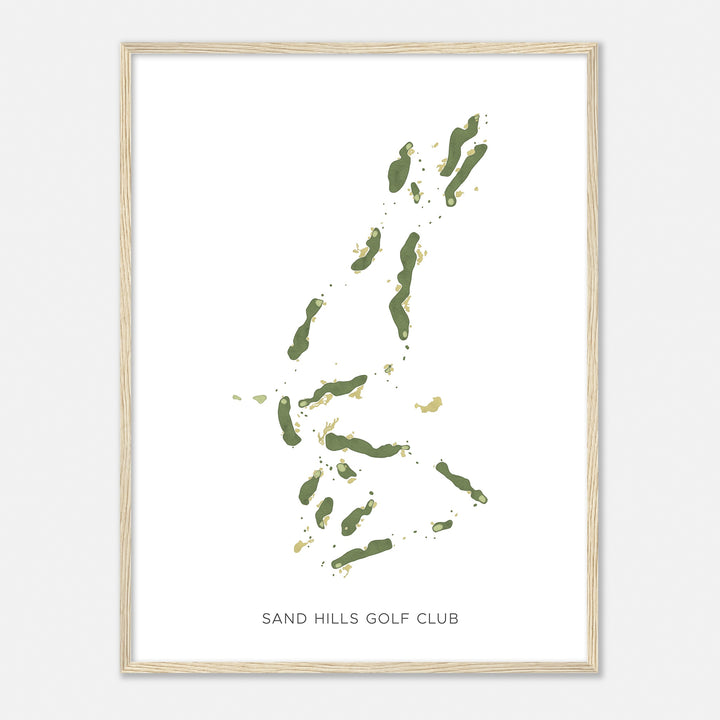 Print of Sand Hills Golf Club Modern Map