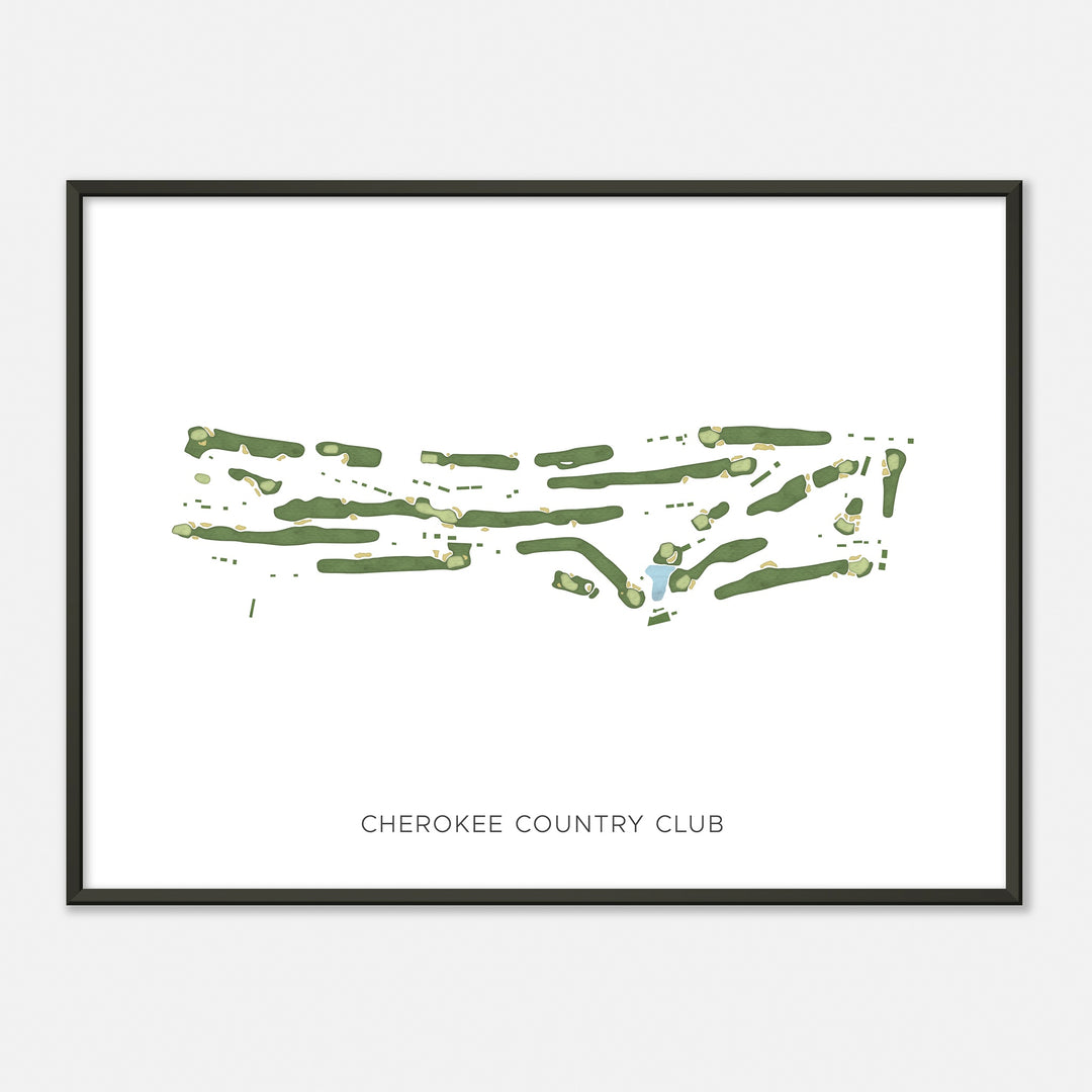 Print of Cherokee Country Club Modern Map