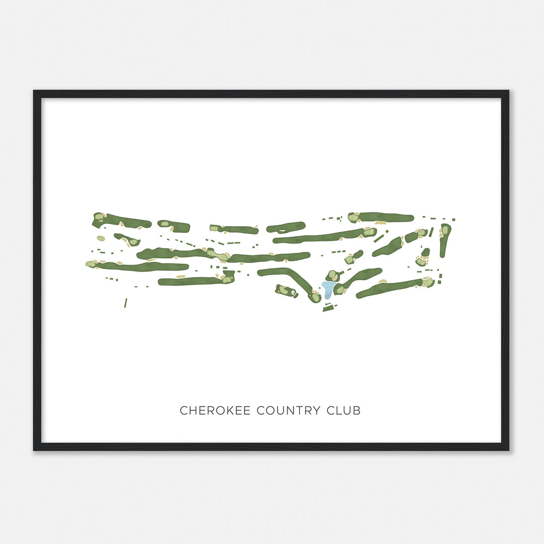 Print of Cherokee Country Club Modern Map