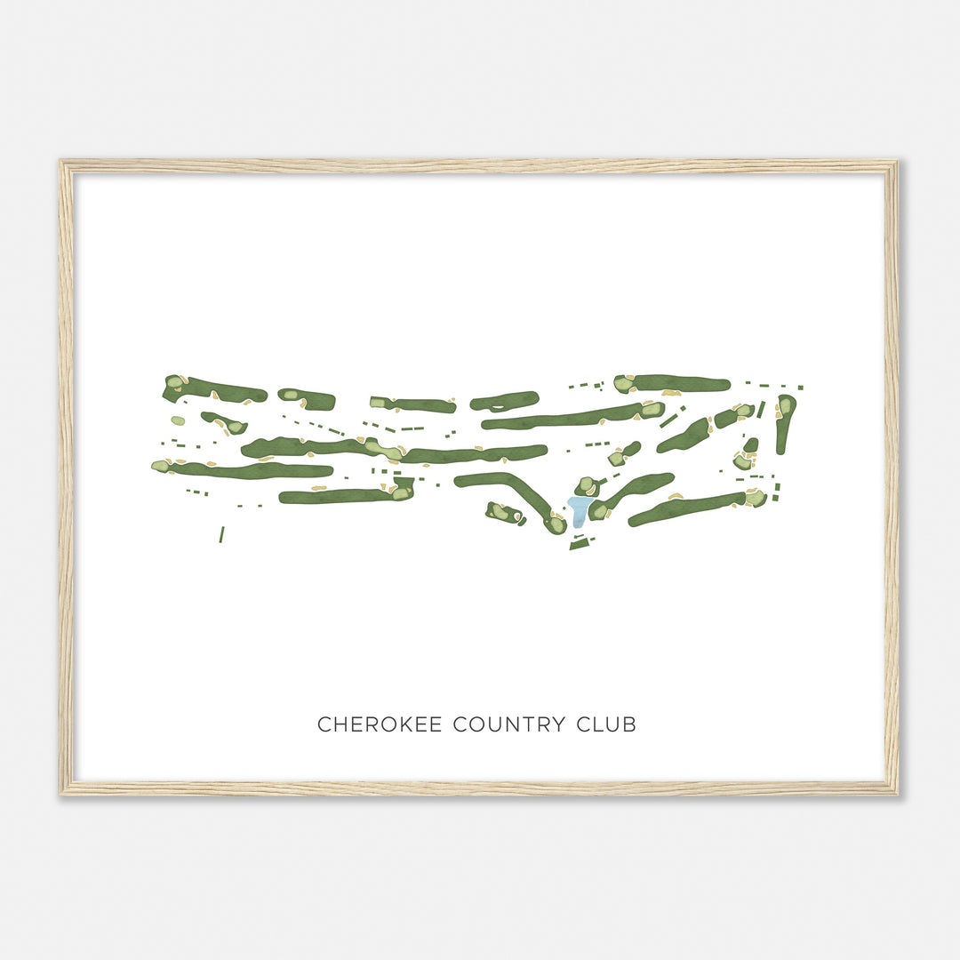 Print of Cherokee Country Club Modern Map