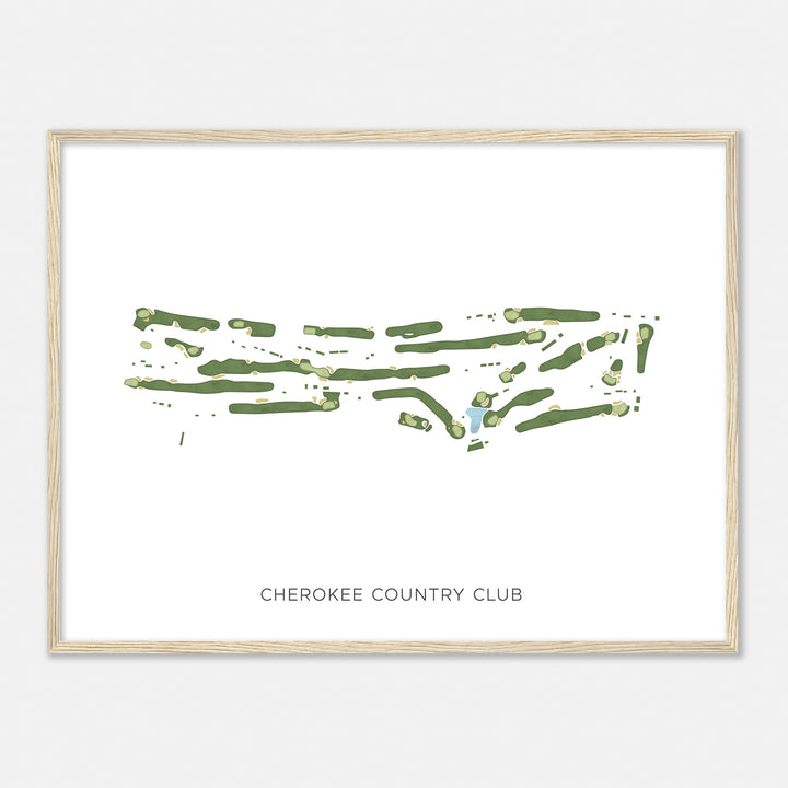 Print of Cherokee Country Club Modern Map