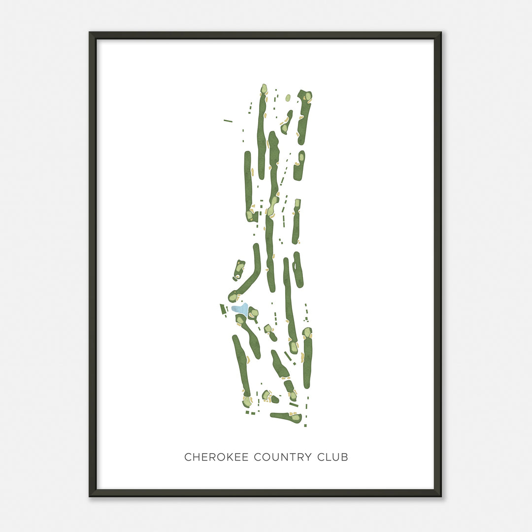 Print of Cherokee Country Club Modern Map