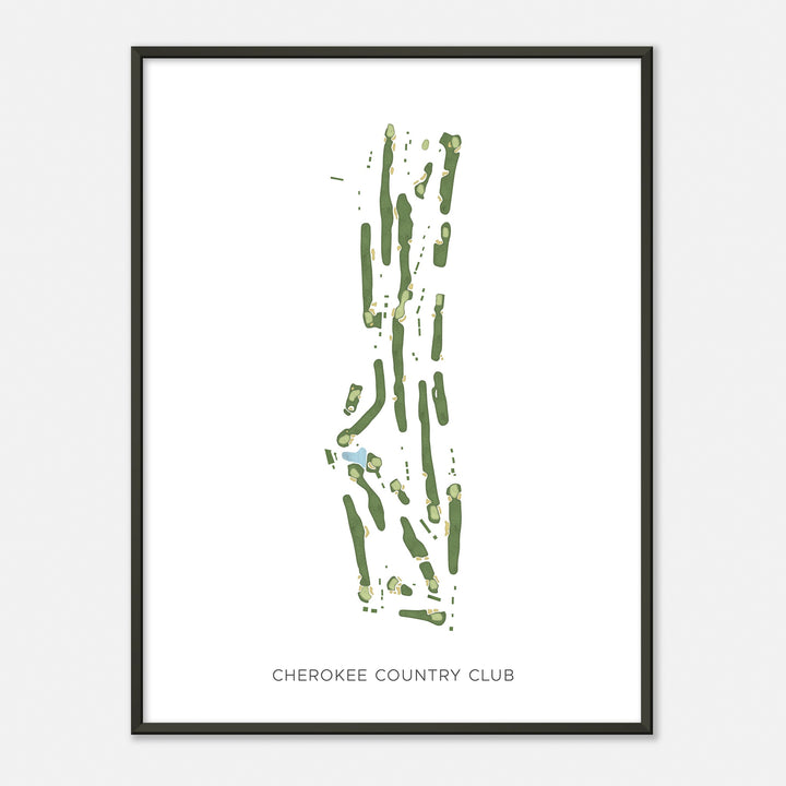Print of Cherokee Country Club Modern Map