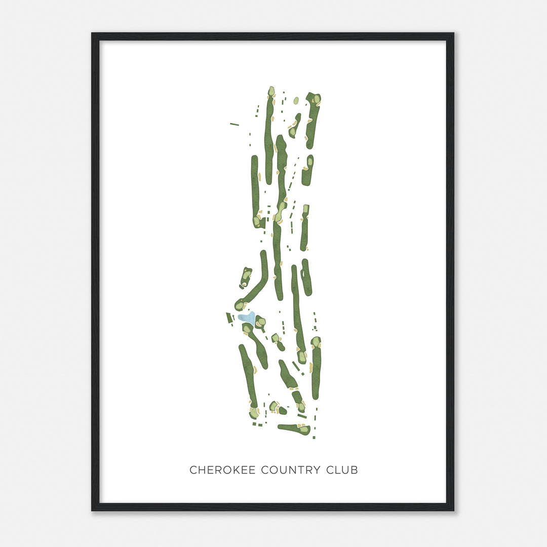 Print of Cherokee Country Club Modern Map