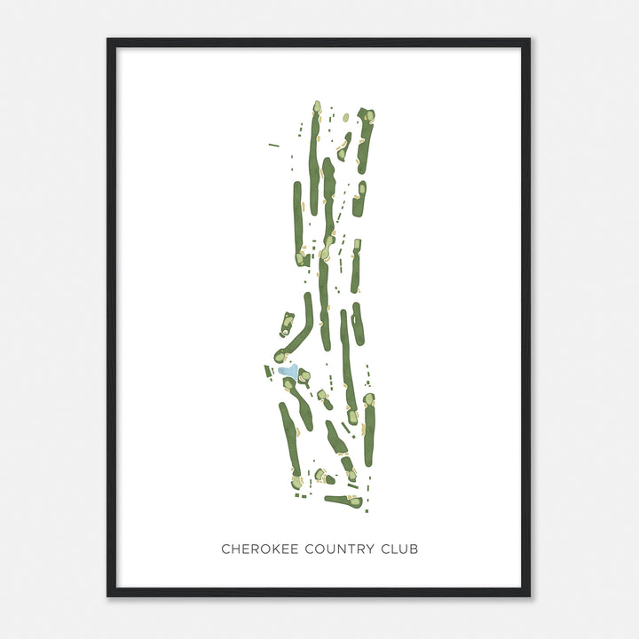 Print of Cherokee Country Club Modern Map