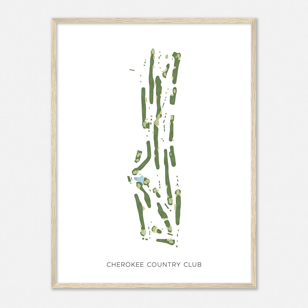 Print of Cherokee Country Club Modern Map