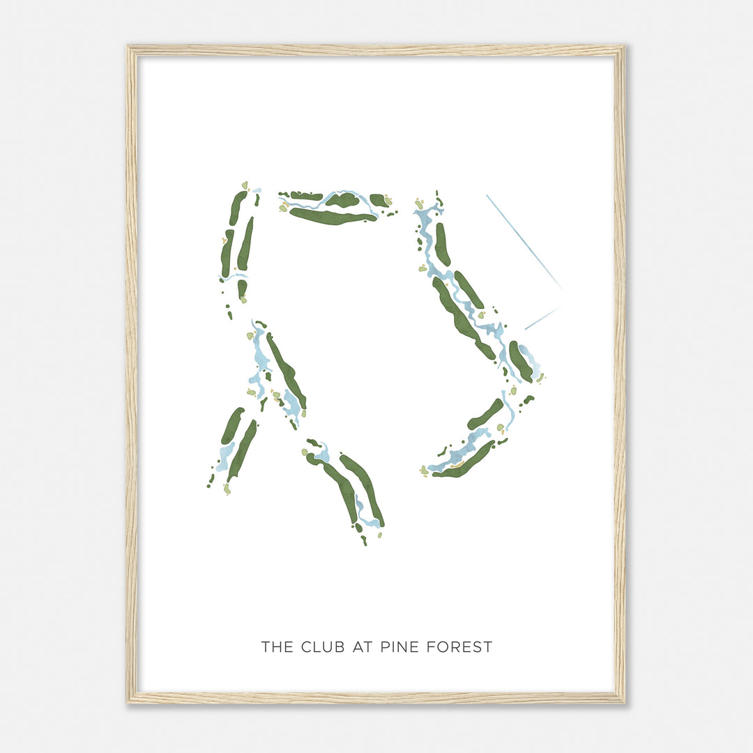 Print of The Club At Pine Forest Modern Map