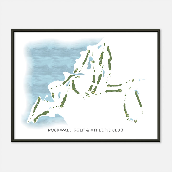 Print of Rockwall Golf & Athletic Club Modern Map