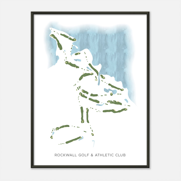 Print of Rockwall Golf & Athletic Club Modern Map
