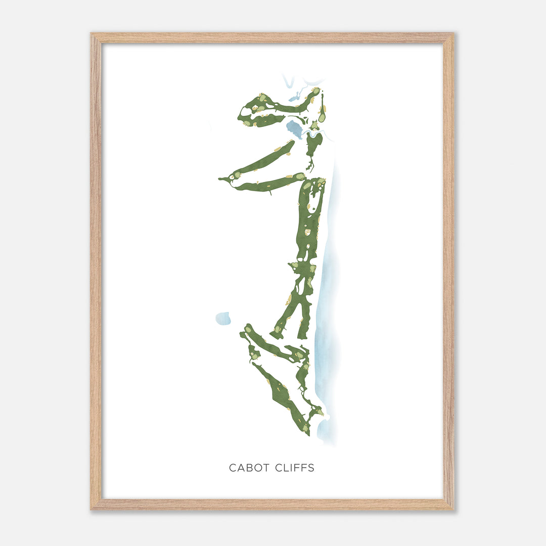 Print of Cabot Cliffs Modern Map