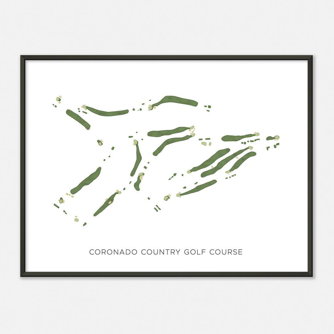 Print of Coronado Country Golf Course Modern Map