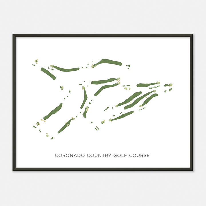 Print of Coronado Country Golf Course Modern Map