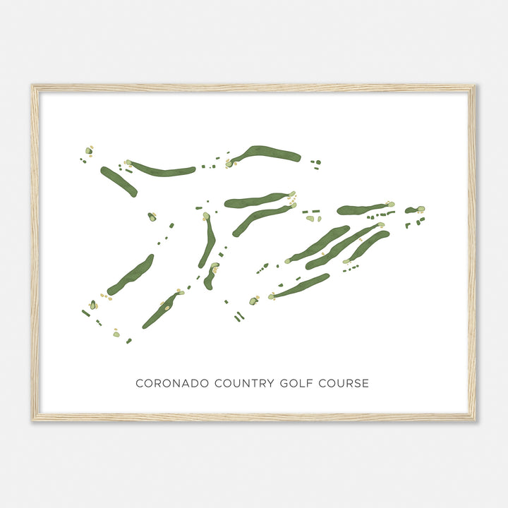 Print of Coronado Country Golf Course Modern Map