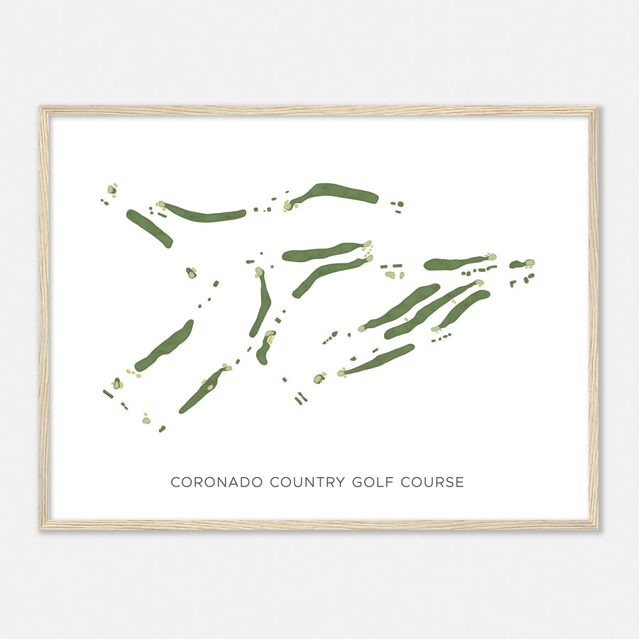 Print of Coronado Country Golf Course Modern Map