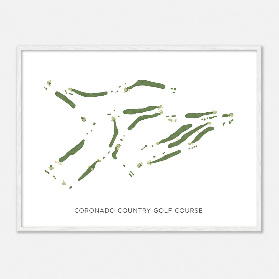 Print of Coronado Country Golf Course Modern Map