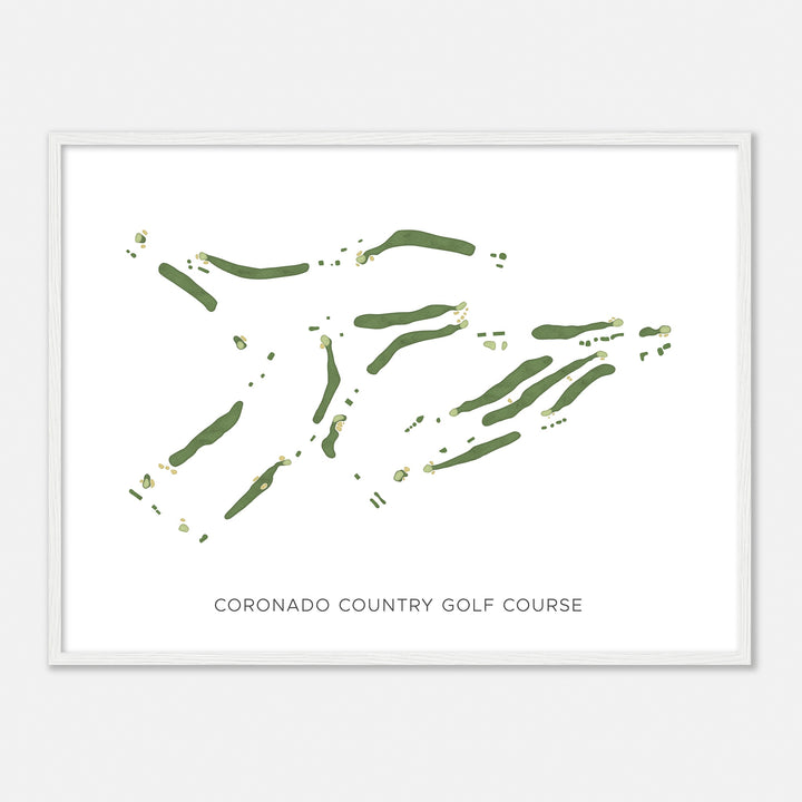 Print of Coronado Country Golf Course Modern Map