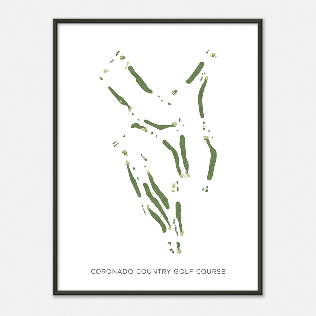 Print of Coronado Country Golf Course Modern Map
