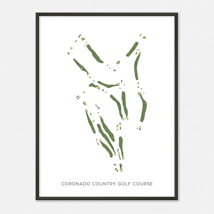 Print of Coronado Country Golf Course Modern Map