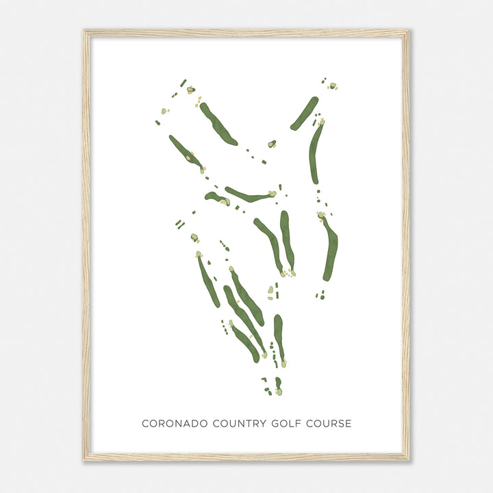 Print of Coronado Country Golf Course Modern Map