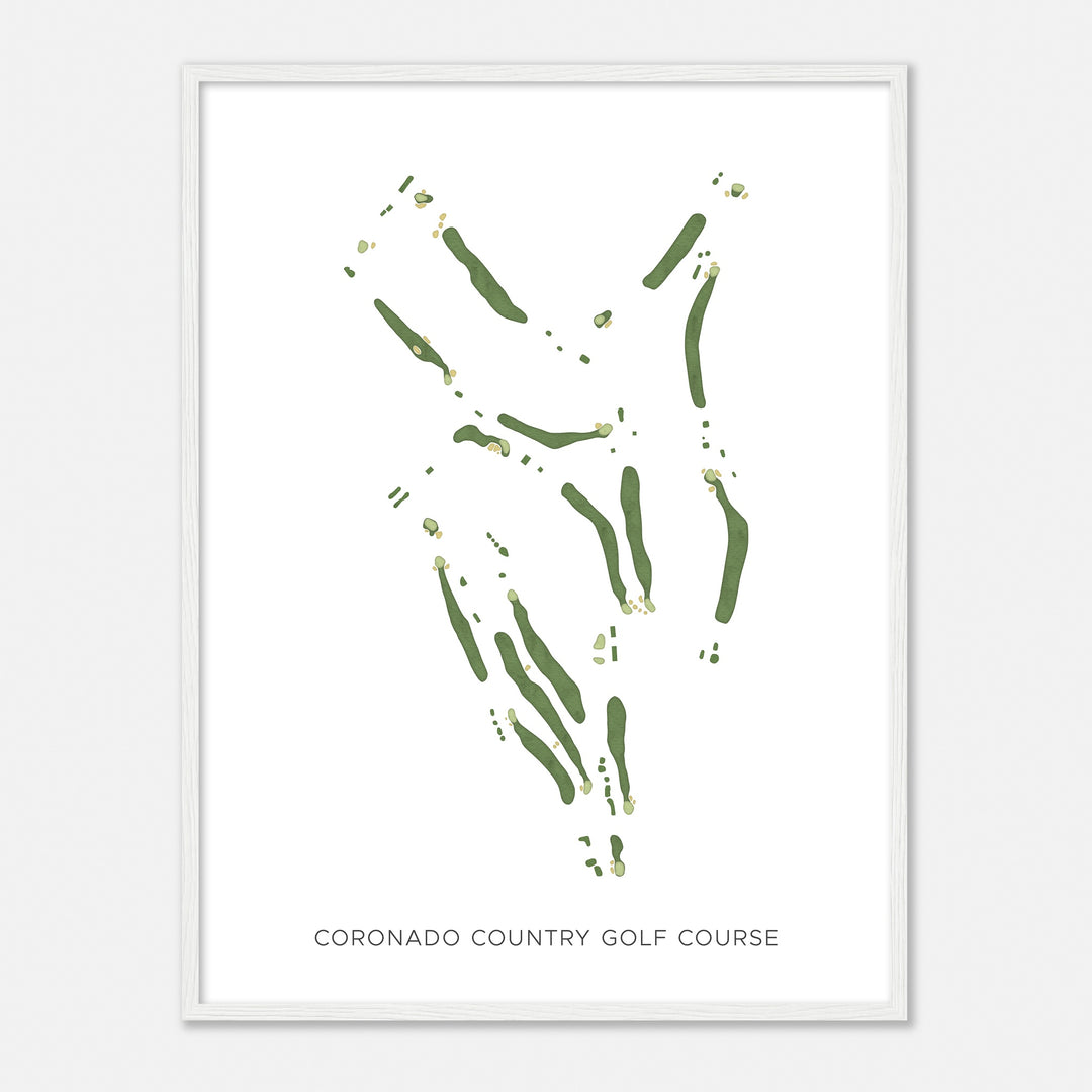 Print of Coronado Country Golf Course Modern Map