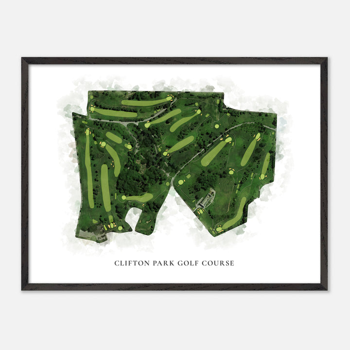 Print of Clifton Park Golf Course Classic Map