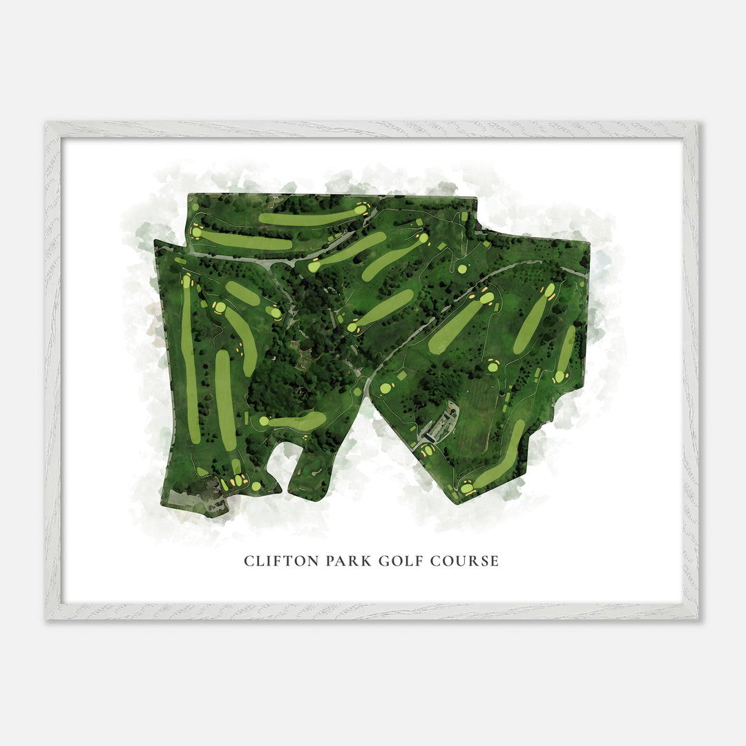Print of Clifton Park Golf Course Classic Map